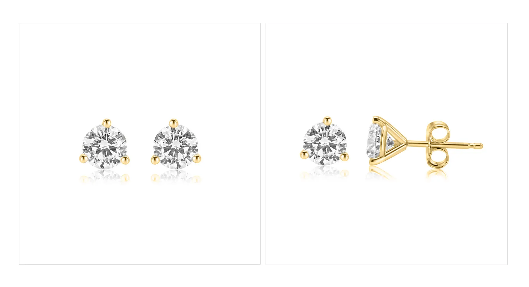 3ct Total Weight Lab Diamond Stud earrings