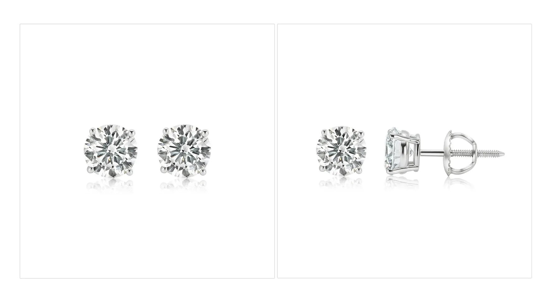3ct Total Weight Lab Diamond Stud earrings
