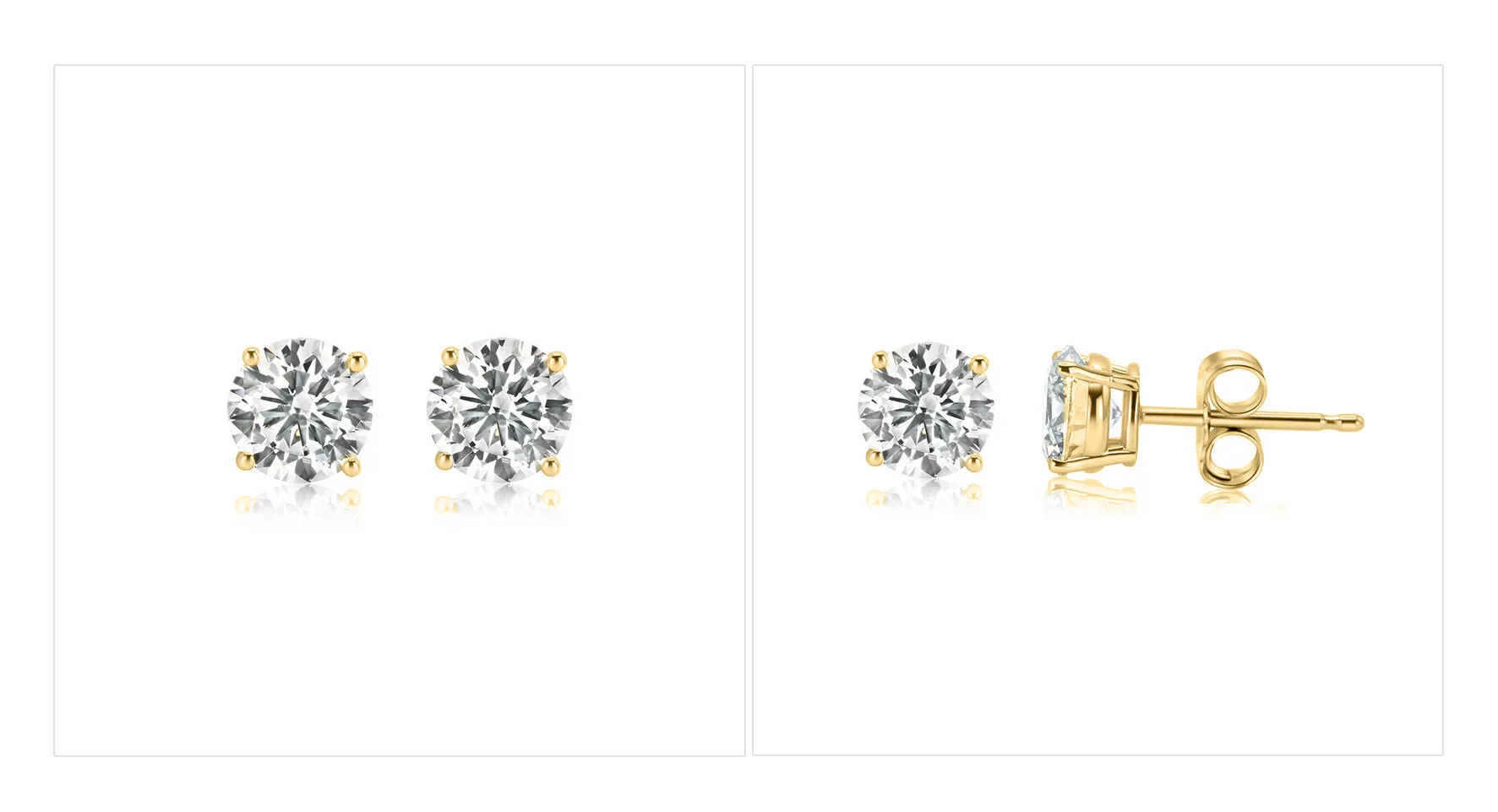 3ct Total Weight Lab Diamond Stud earrings