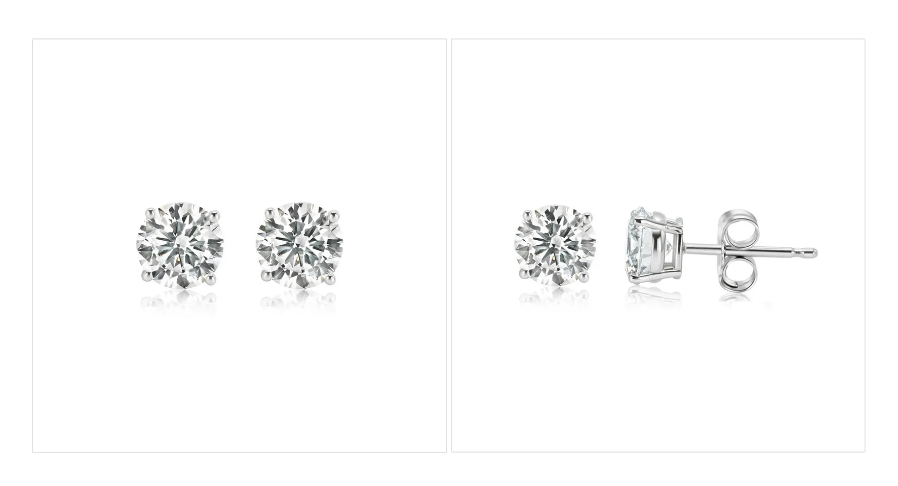 3ct Total Weight Lab Diamond Stud earrings