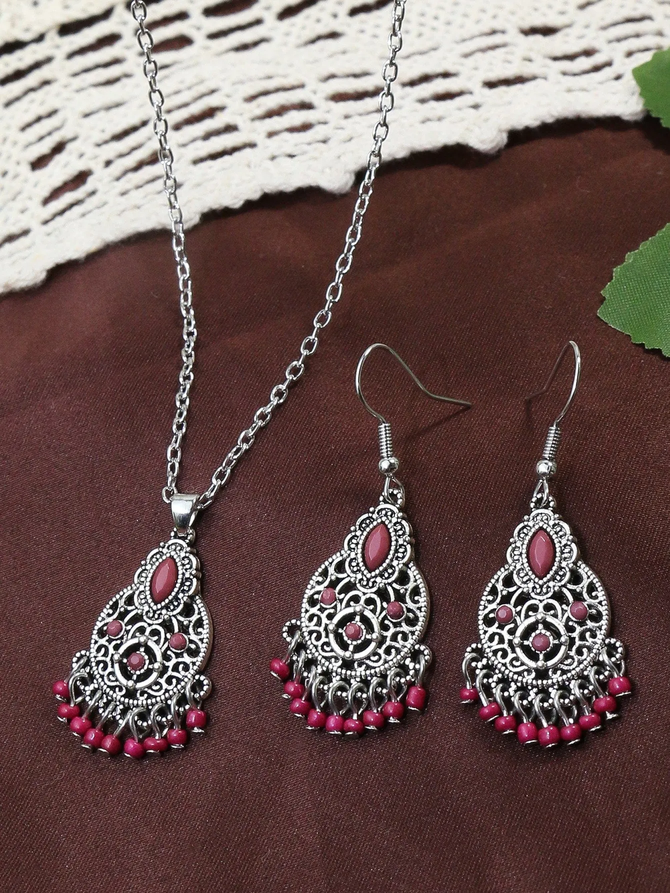 3pcs Hollow Out Bead Tassel Decor Jewelry Set- FD ⚡