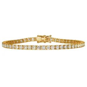 4.65 Carat Natural Diamond Tennis Bracelet G SI 14K Yellow Gold 6.5''