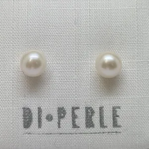 5 5.5mm freshwater pearl earring on silver stud fitting 175