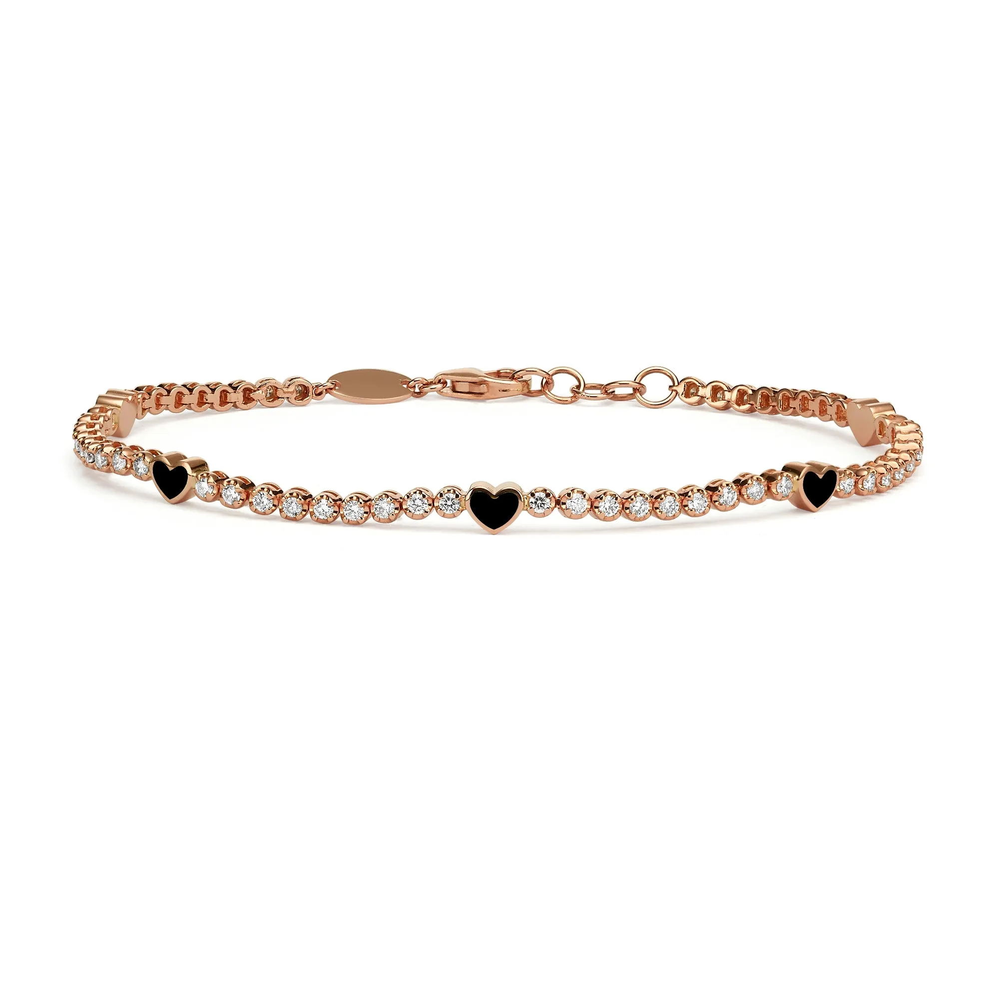 5 hearts mini tennis bracelet