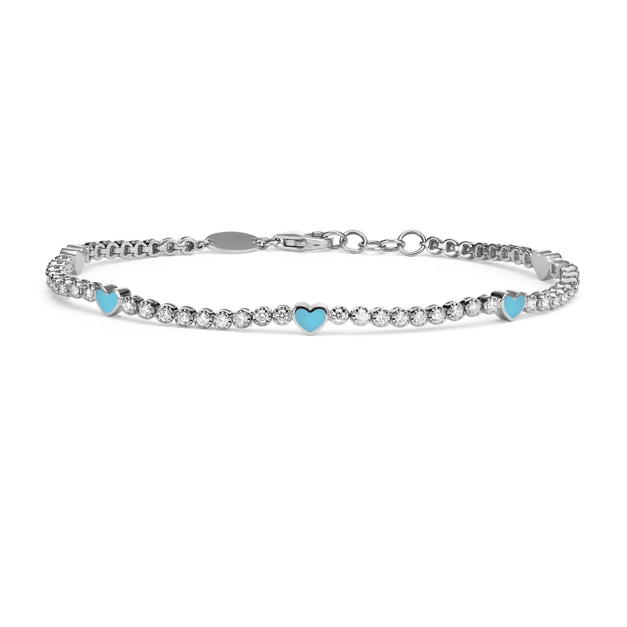 5 hearts mini tennis bracelet