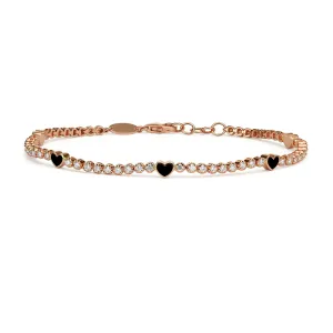 5 hearts mini tennis bracelet