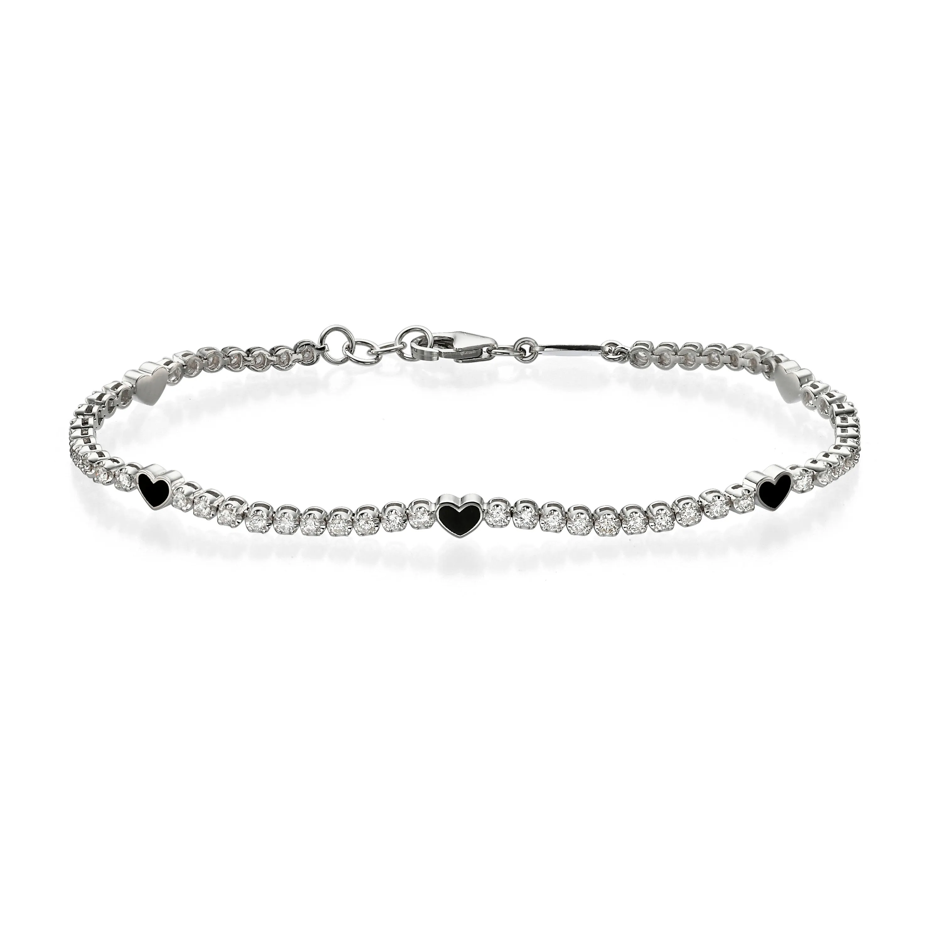 5 hearts mini tennis bracelet