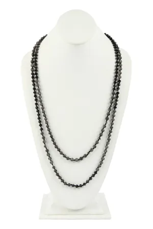 6MM TWO LINE MIXED BEADS NECKLACE