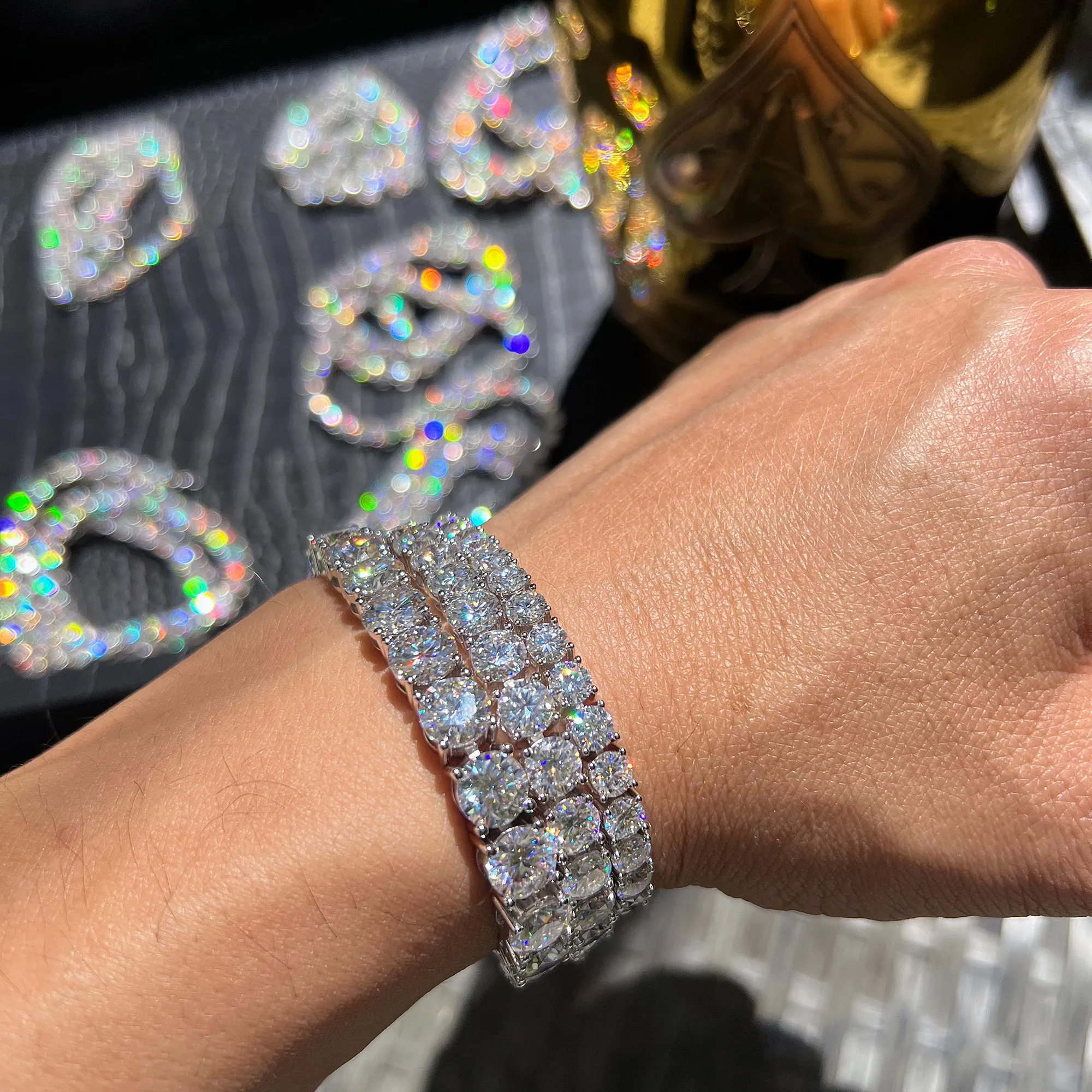 8MM Oversized VVS Moissanite Tennis Bracelet
