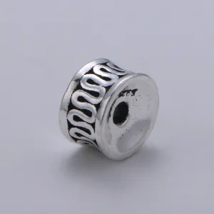 925 Sterling Silver Snake Bead, Design Bead Silver Bali Style Bead for Necklace Bracelet Earring, Bracelet Bead SL-219