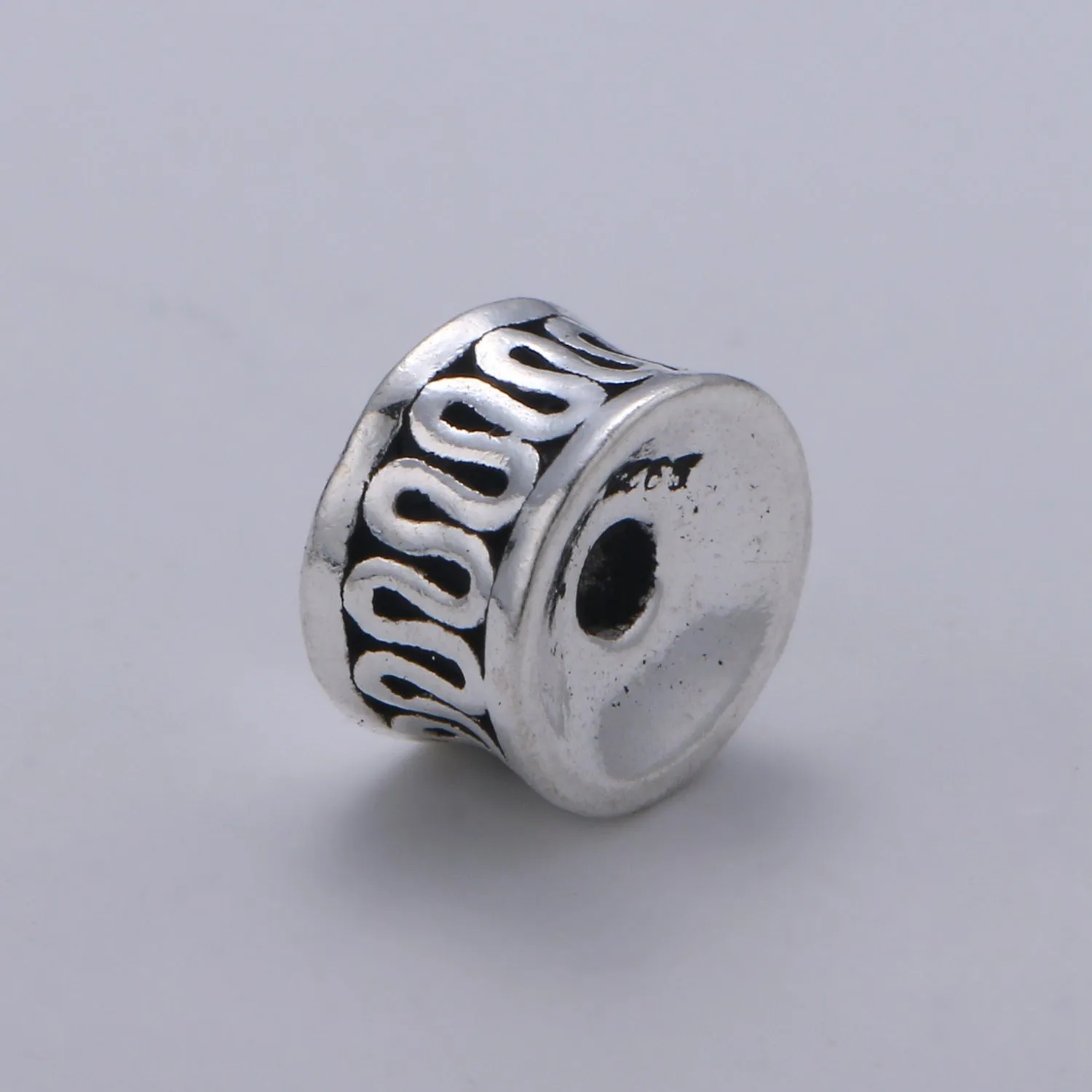 925 Sterling Silver Snake Bead, Design Bead Silver Bali Style Bead for Necklace Bracelet Earring, Bracelet Bead SL-219