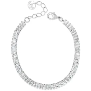 Absolute Silver & Clear Crystal Baguette Bracelet