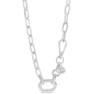 Absolute Silver Chunky Oval Link Necklace