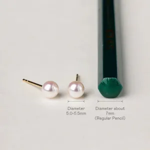 Akoya Pearl 18K Gold Bulb Stud Earrings