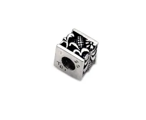 All Silver Square Bead