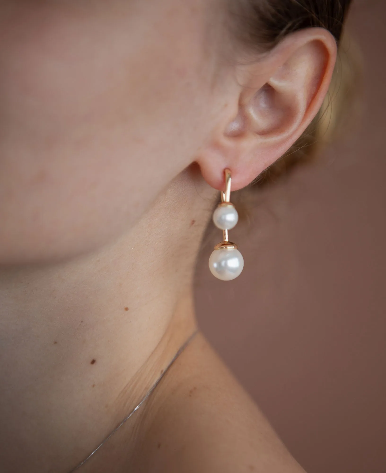 August Pearl Threader Earrings