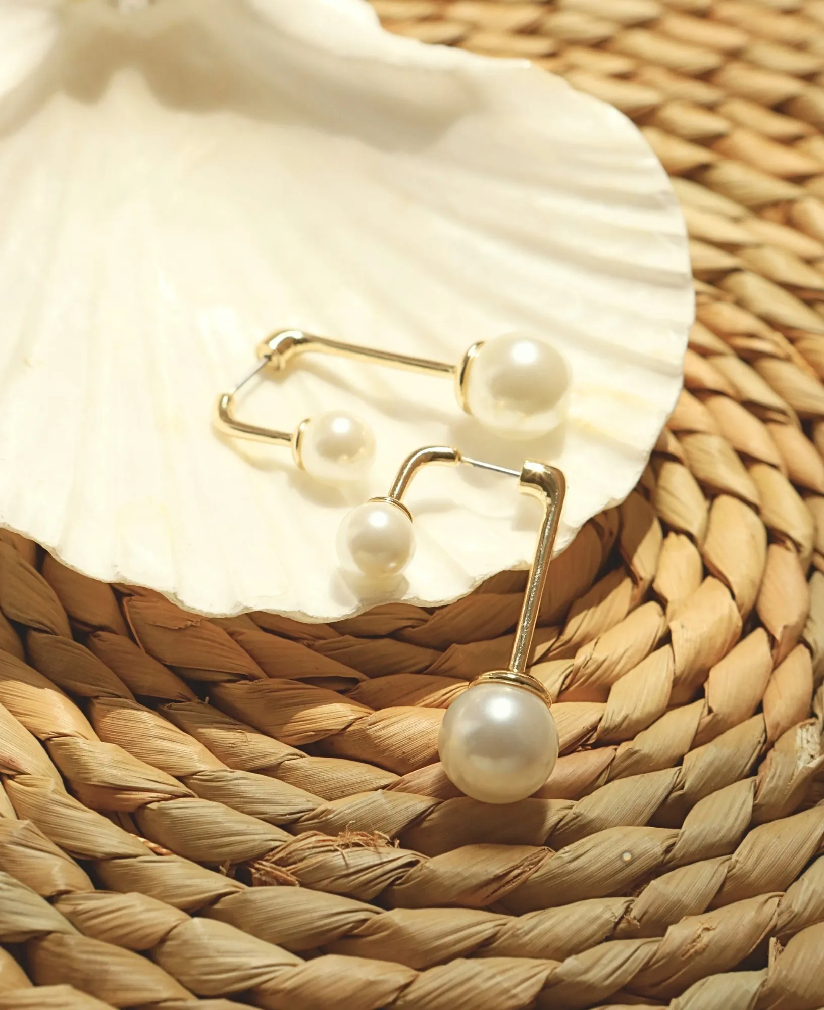 August Pearl Threader Earrings