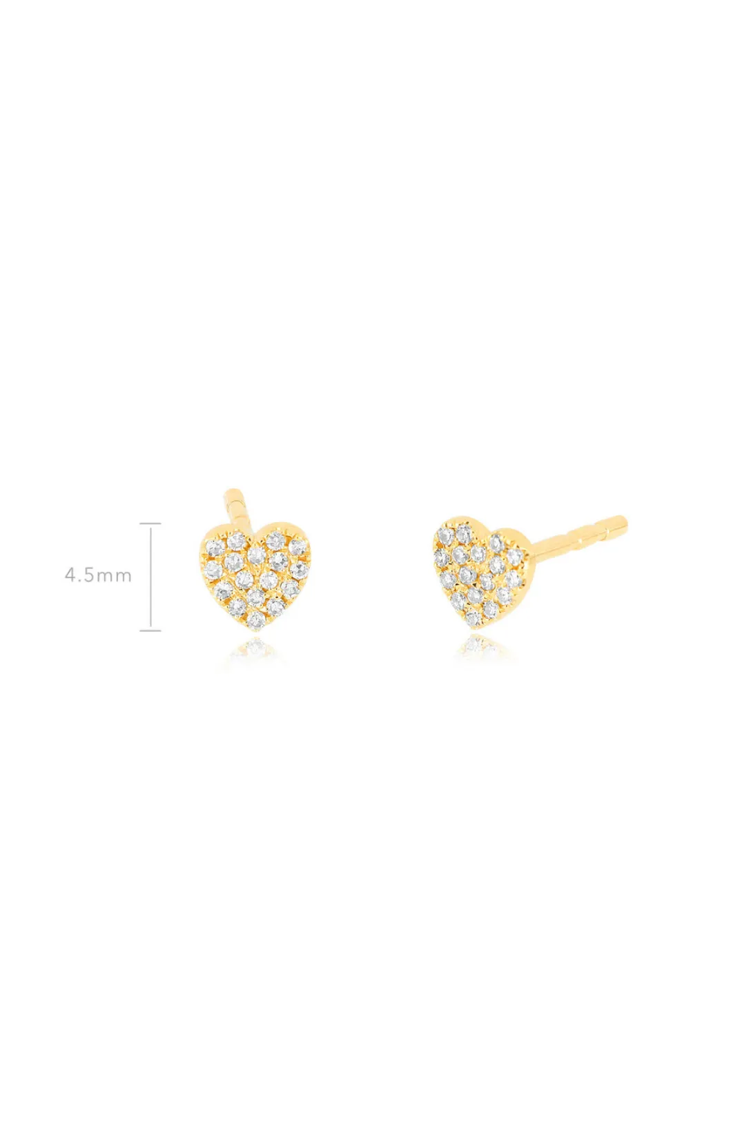 Baby Diamond Heart Stud Earrings