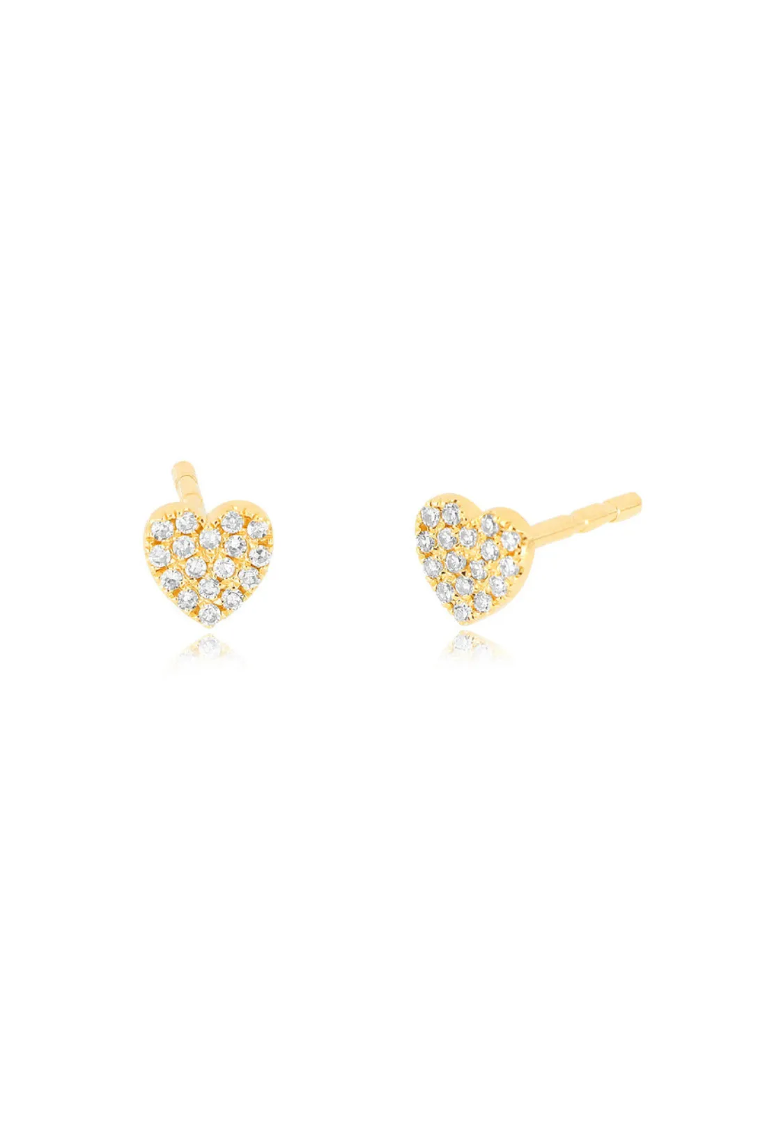Baby Diamond Heart Stud Earrings