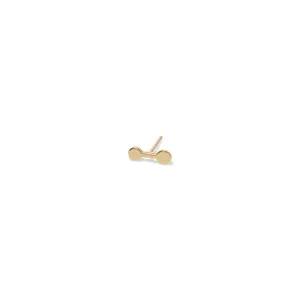 Balanced Sun Disc Bar Stud Earring