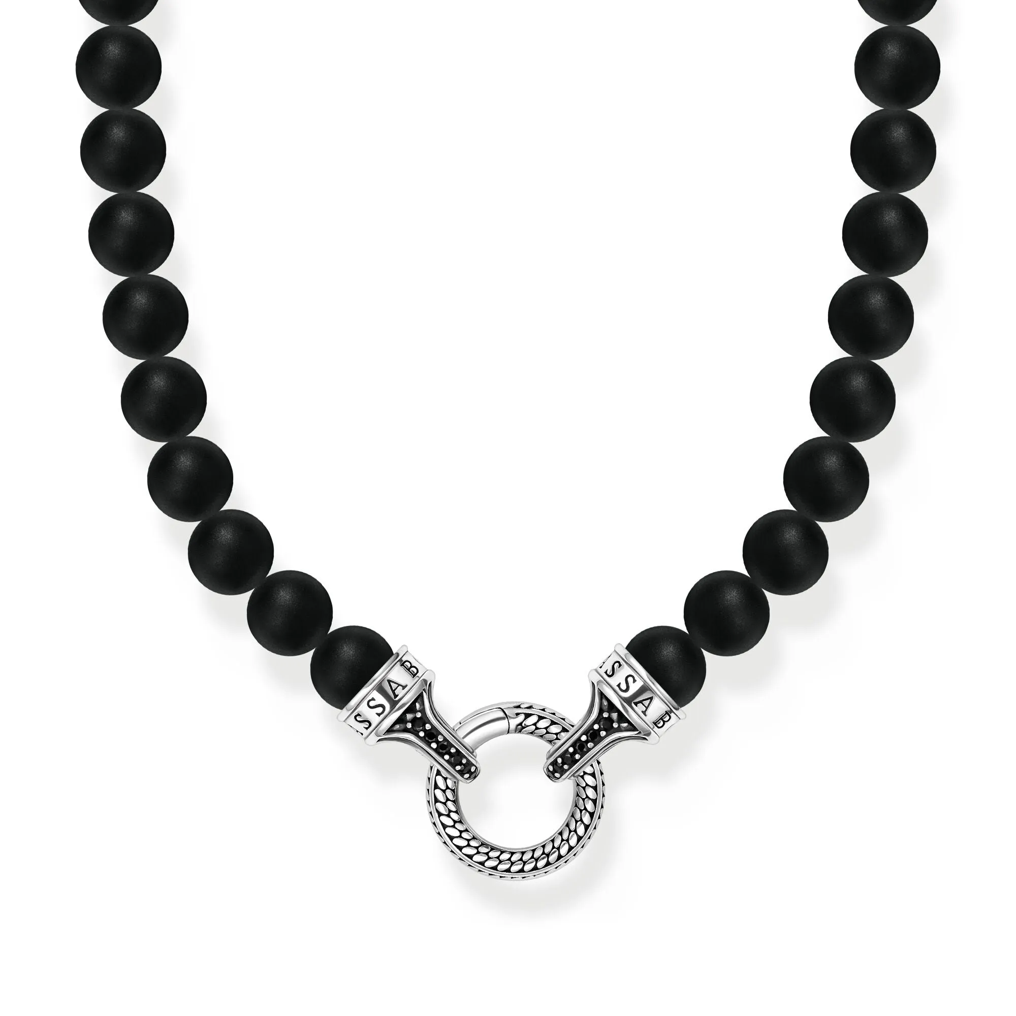 Bead Necklace Black Obsidian