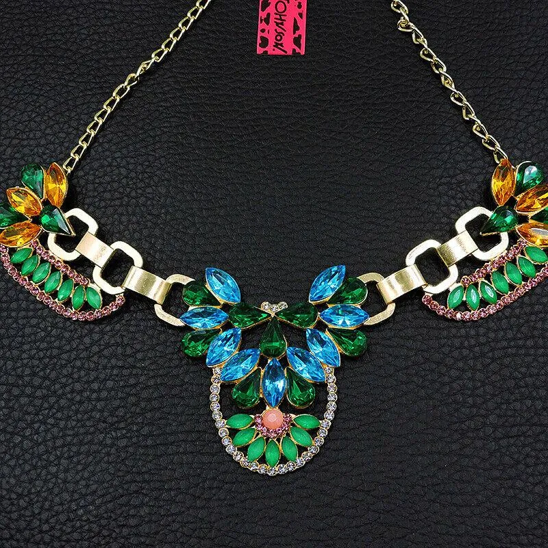 Betsey Johnson Multi-Color Crystal Necklace