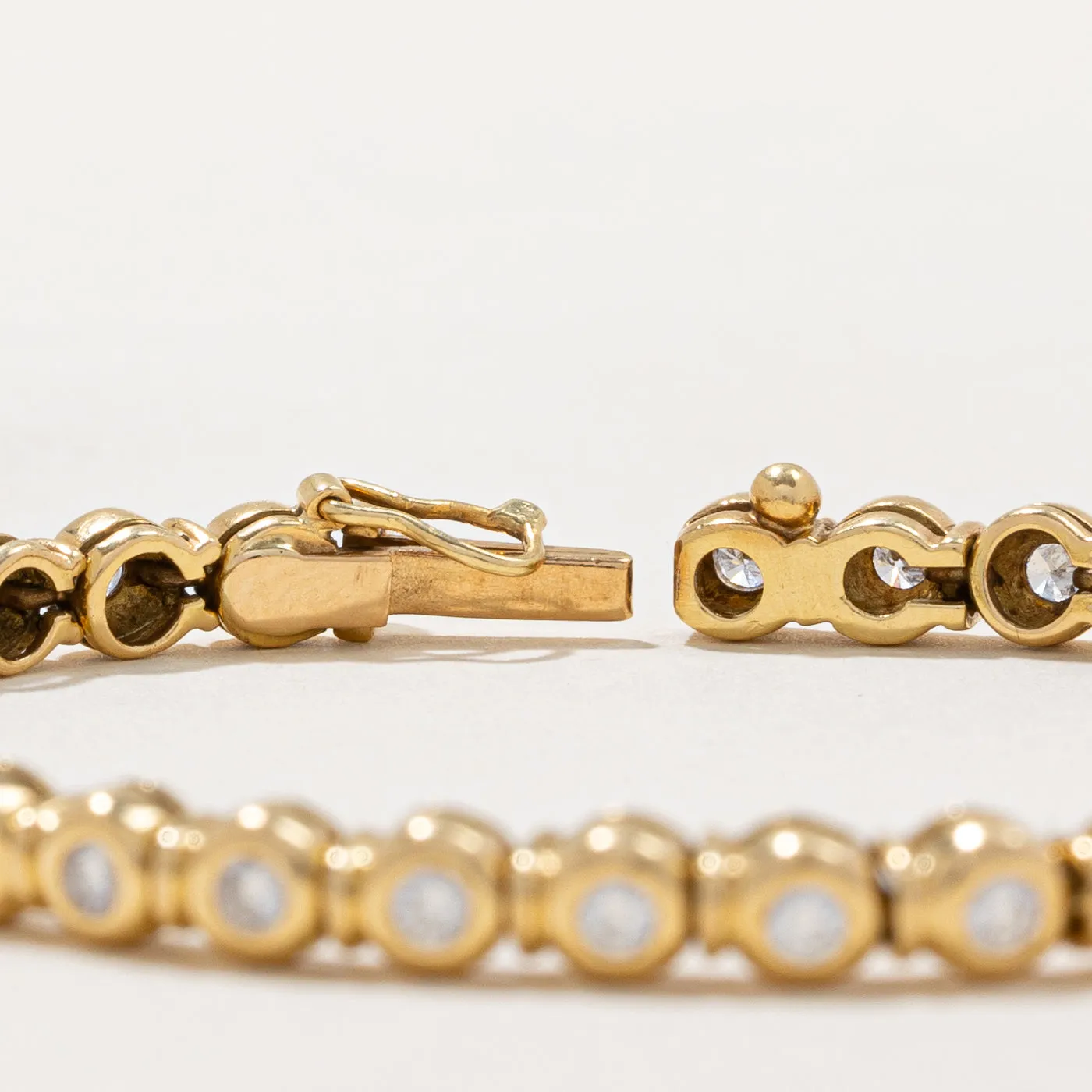 Bezel Set Diamond Bracelet | 1.08ctw | 7" |