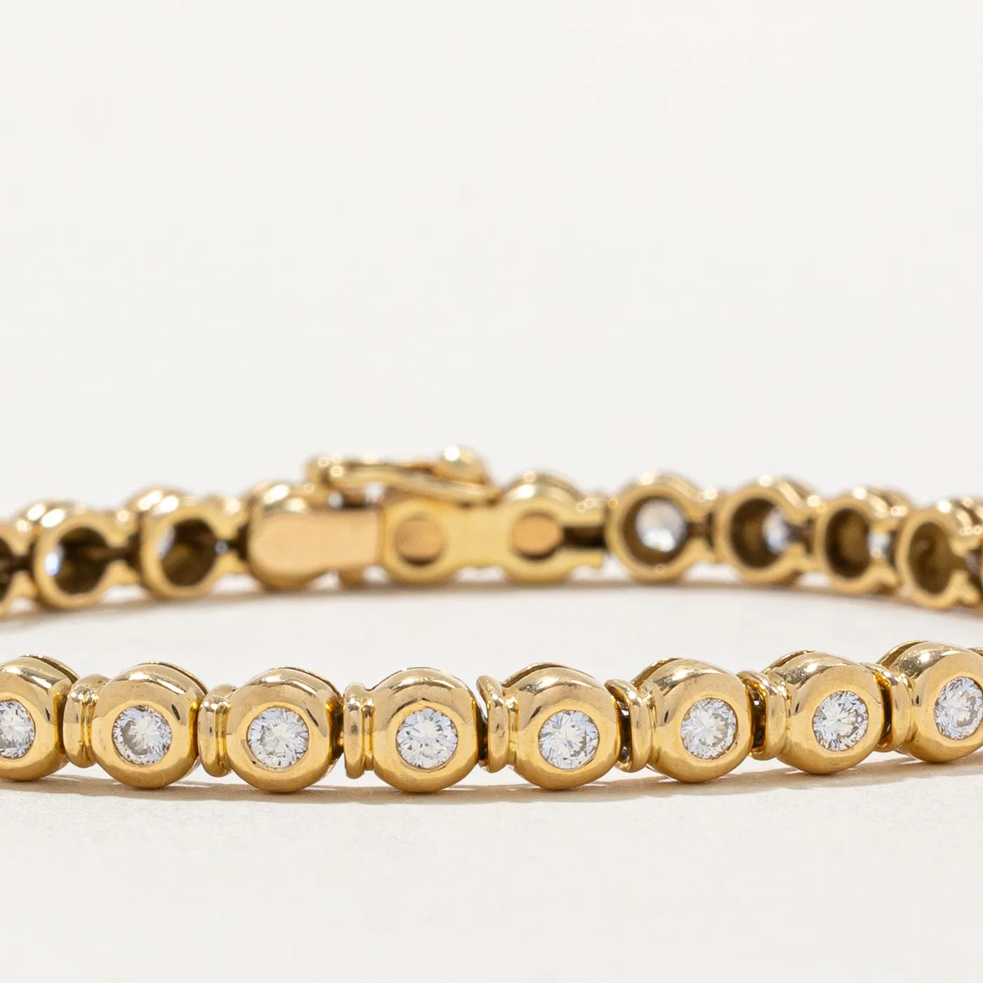 Bezel Set Diamond Bracelet | 1.08ctw | 7" |