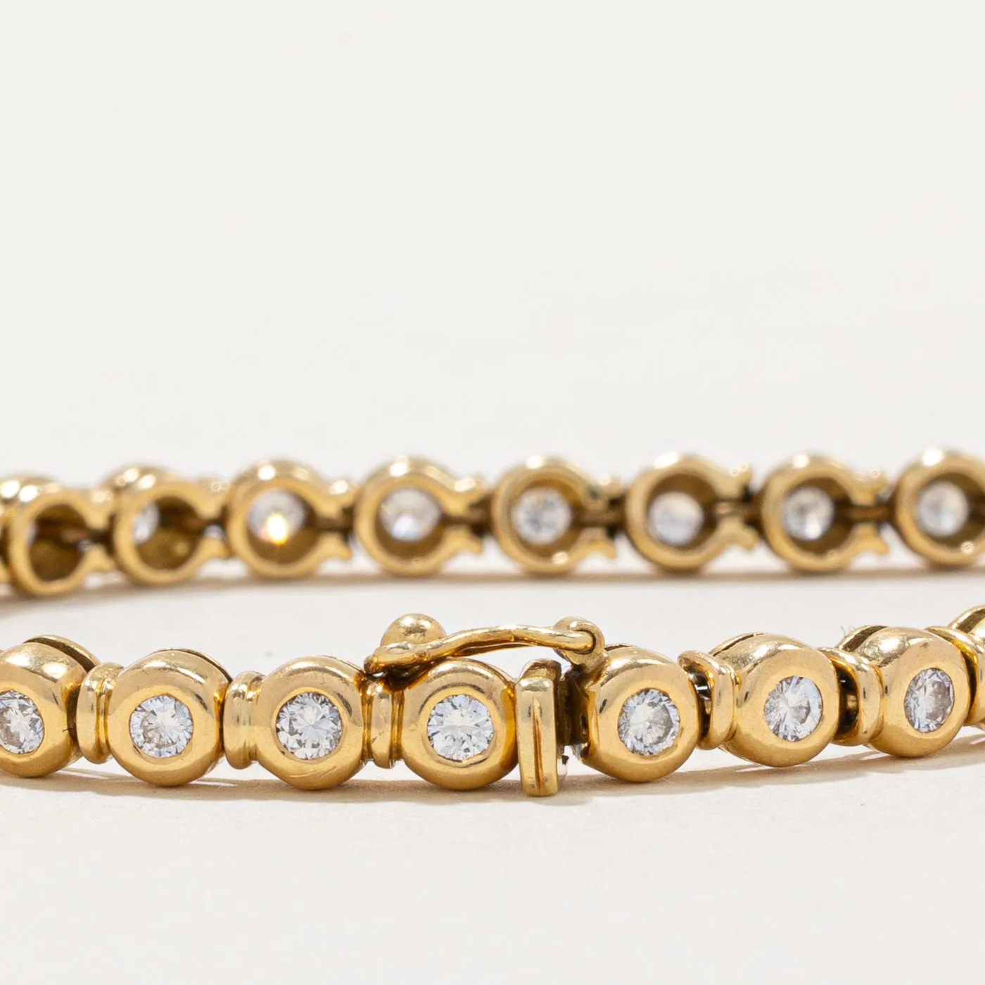 Bezel Set Diamond Bracelet | 1.08ctw | 7" |