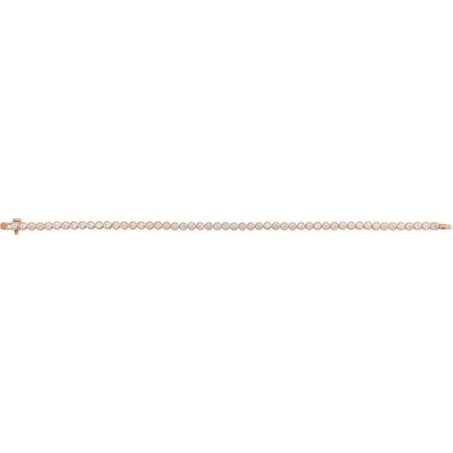 Bezel-Set Diamond Tennis Bracelet