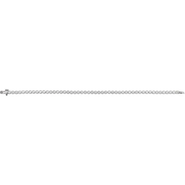 Bezel-Set Diamond Tennis Bracelet