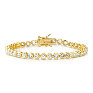BEZEL TENNIS BRACELET, GOLD