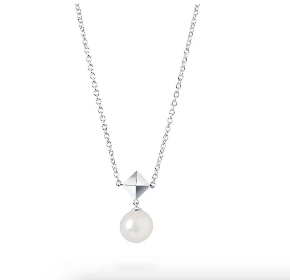 Birks Rock and Pearl Freshwater Pearl and Stud Drop Pendant