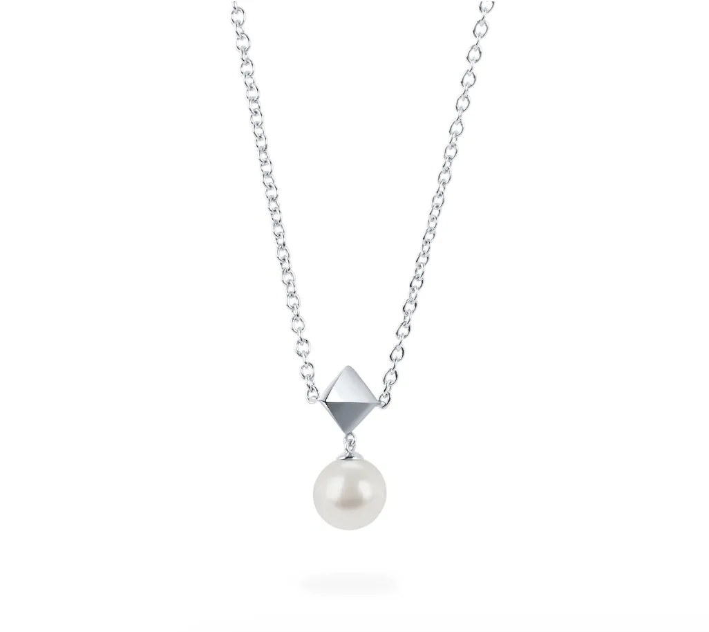 Birks Rock and Pearl Freshwater Pearl and Stud Drop Pendant