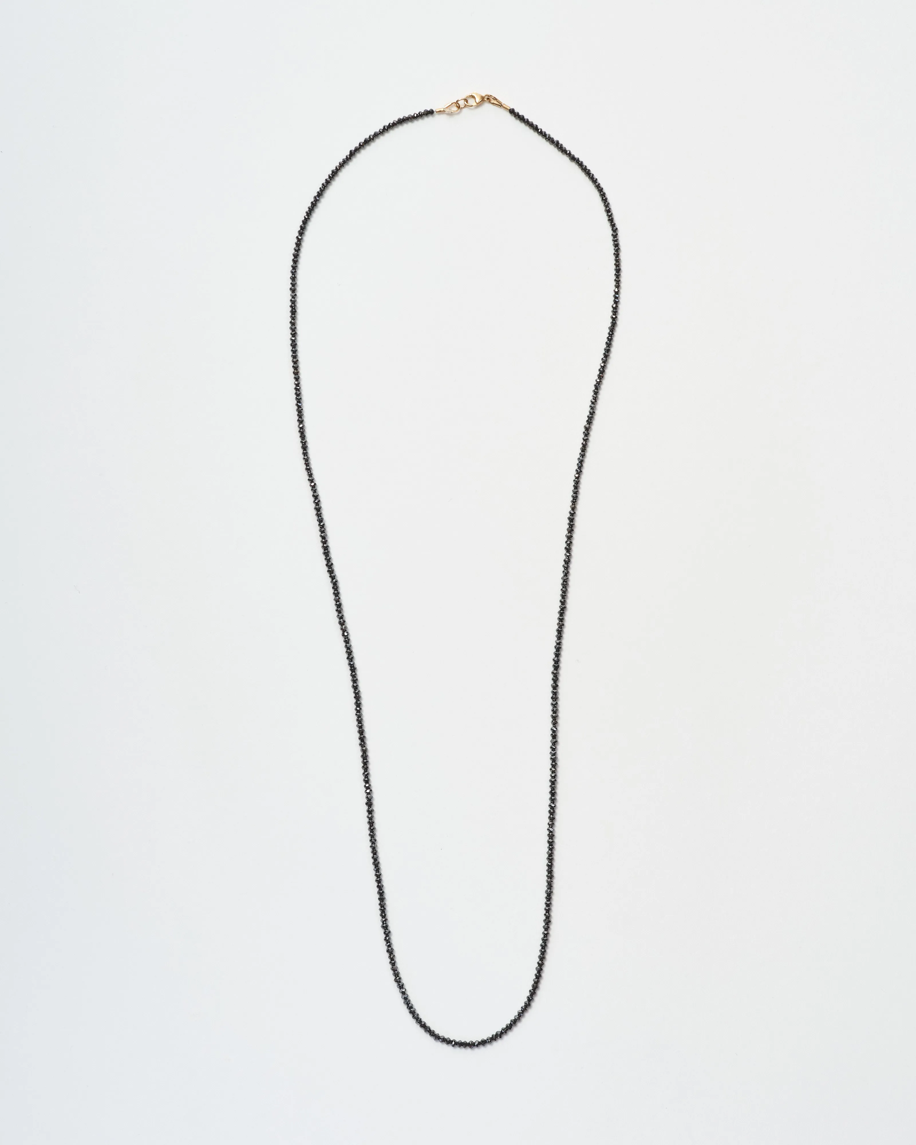 black diamond bead necklace 24"