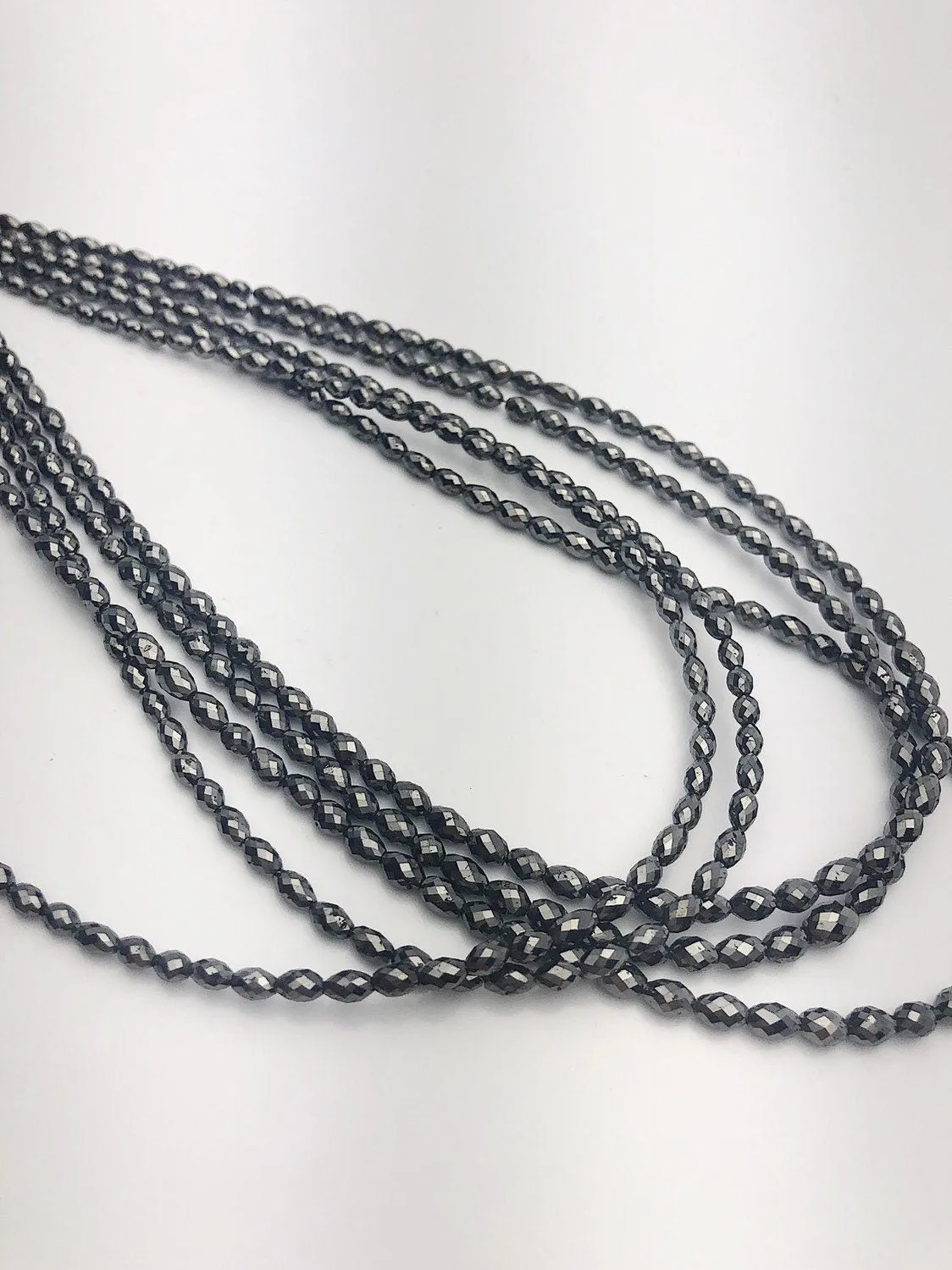 Black Diamonds, Gemstone Beads, Full Strand, 14"