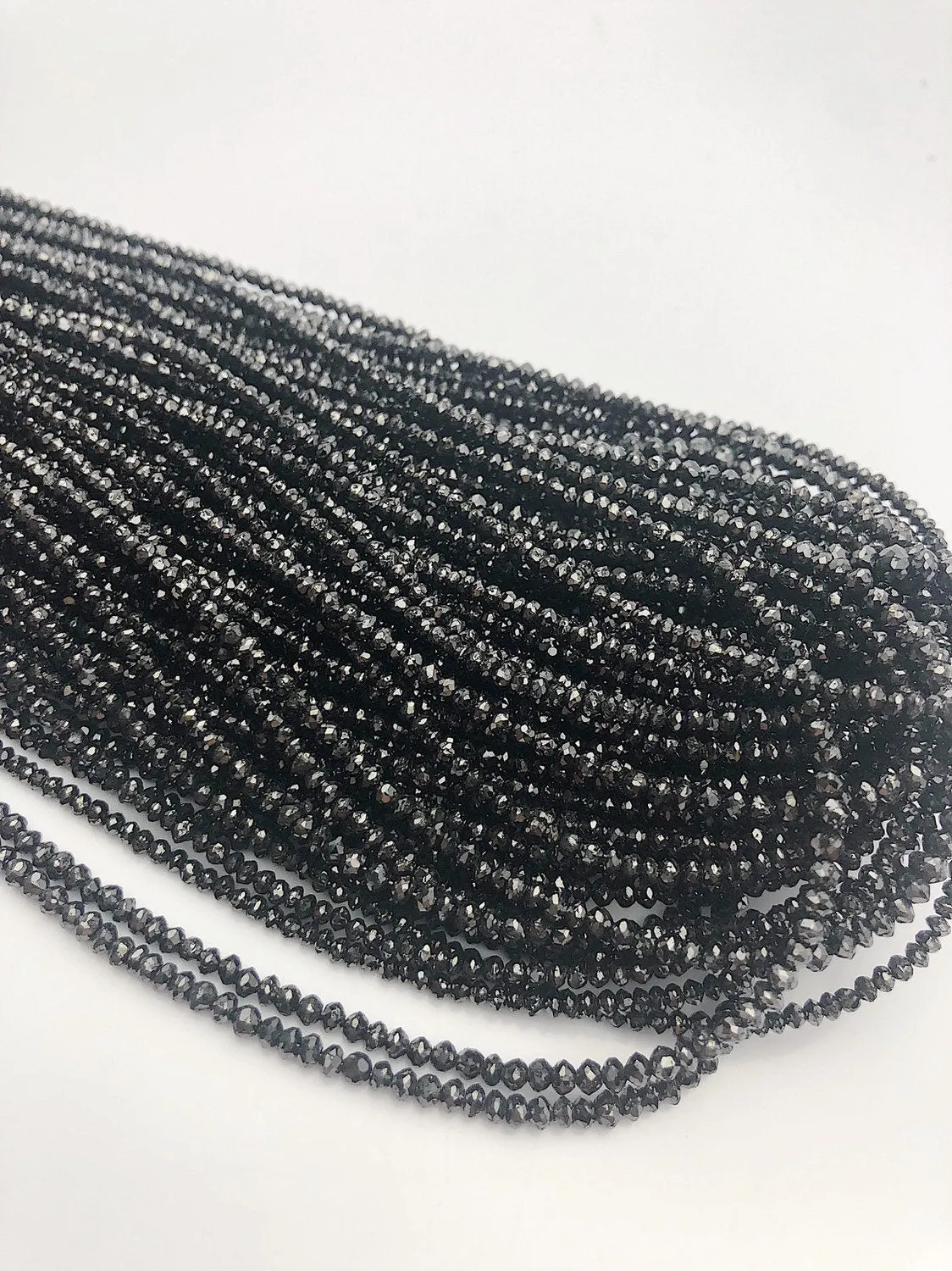 Black Diamonds, Gemstone Beads, Full Strand, 14"