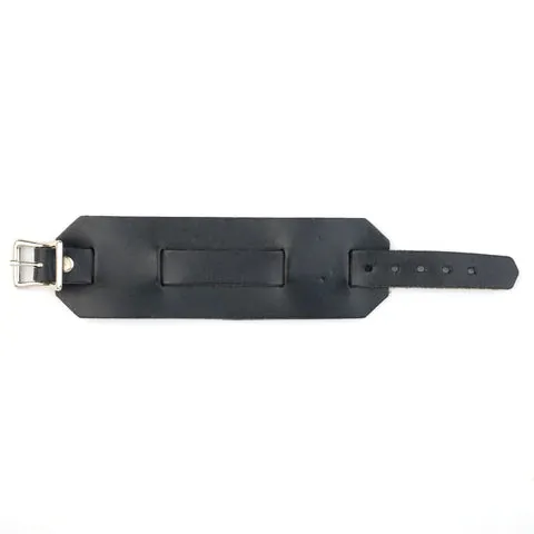 Black leather small watchband