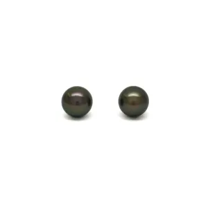 Black Tahitian Pearl Studs
