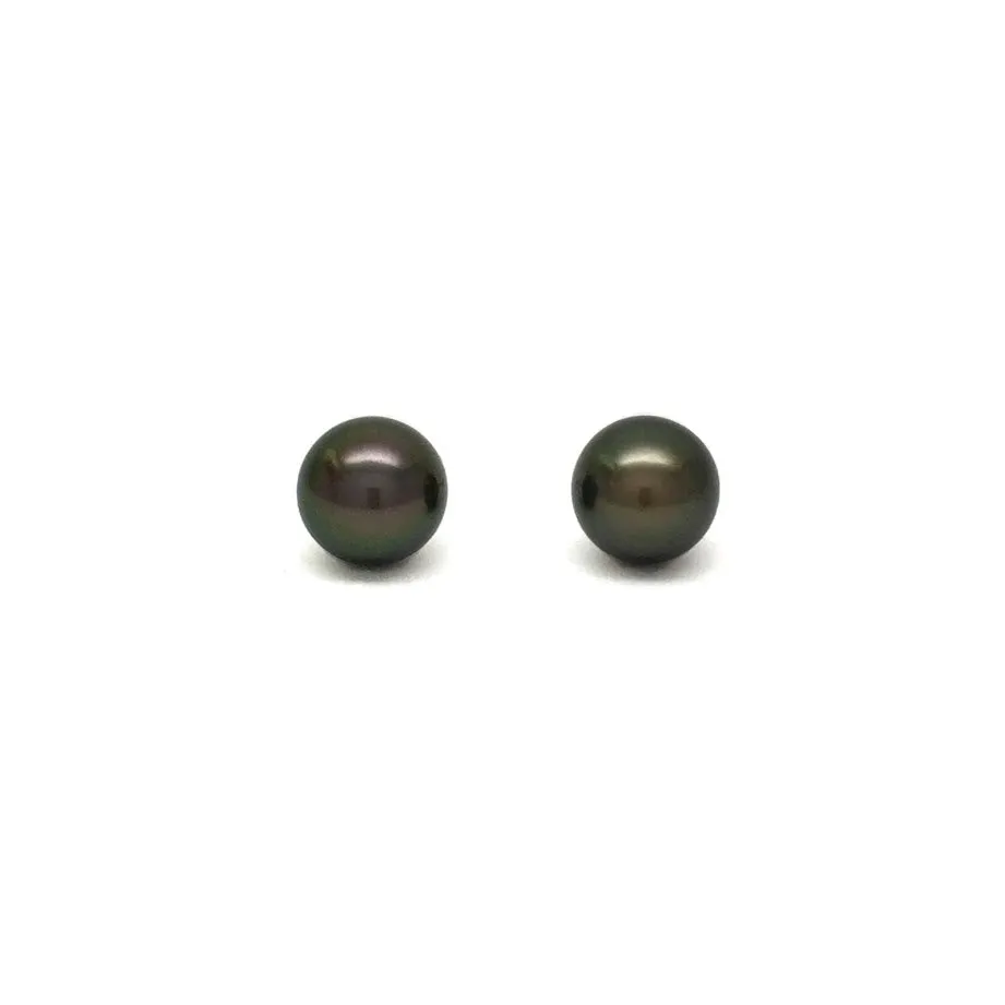 Black Tahitian Pearl Studs