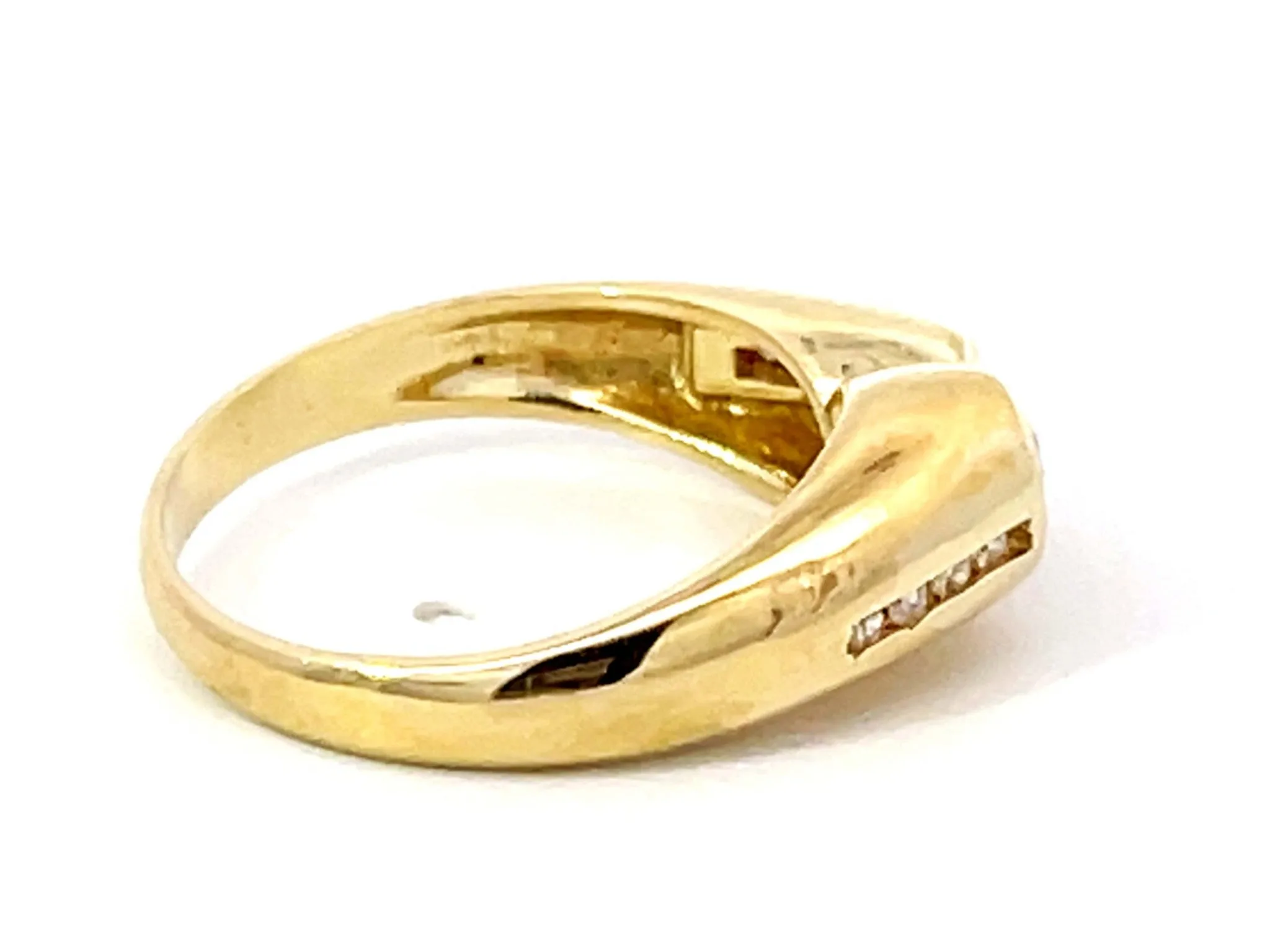 Blue Sapphire Red Ruby Diamond Ring 14k Yellow Gold