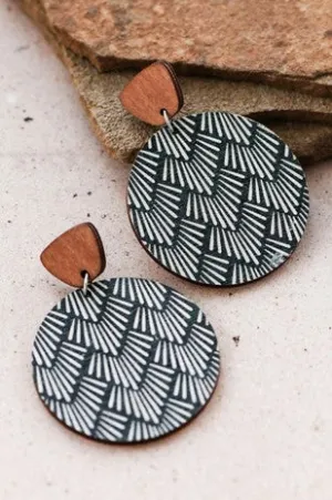 Boho wood earring Set *