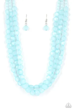 Boundless Bliss - Blue - Beaded Layered Paparazzi Tiered Short Necklace