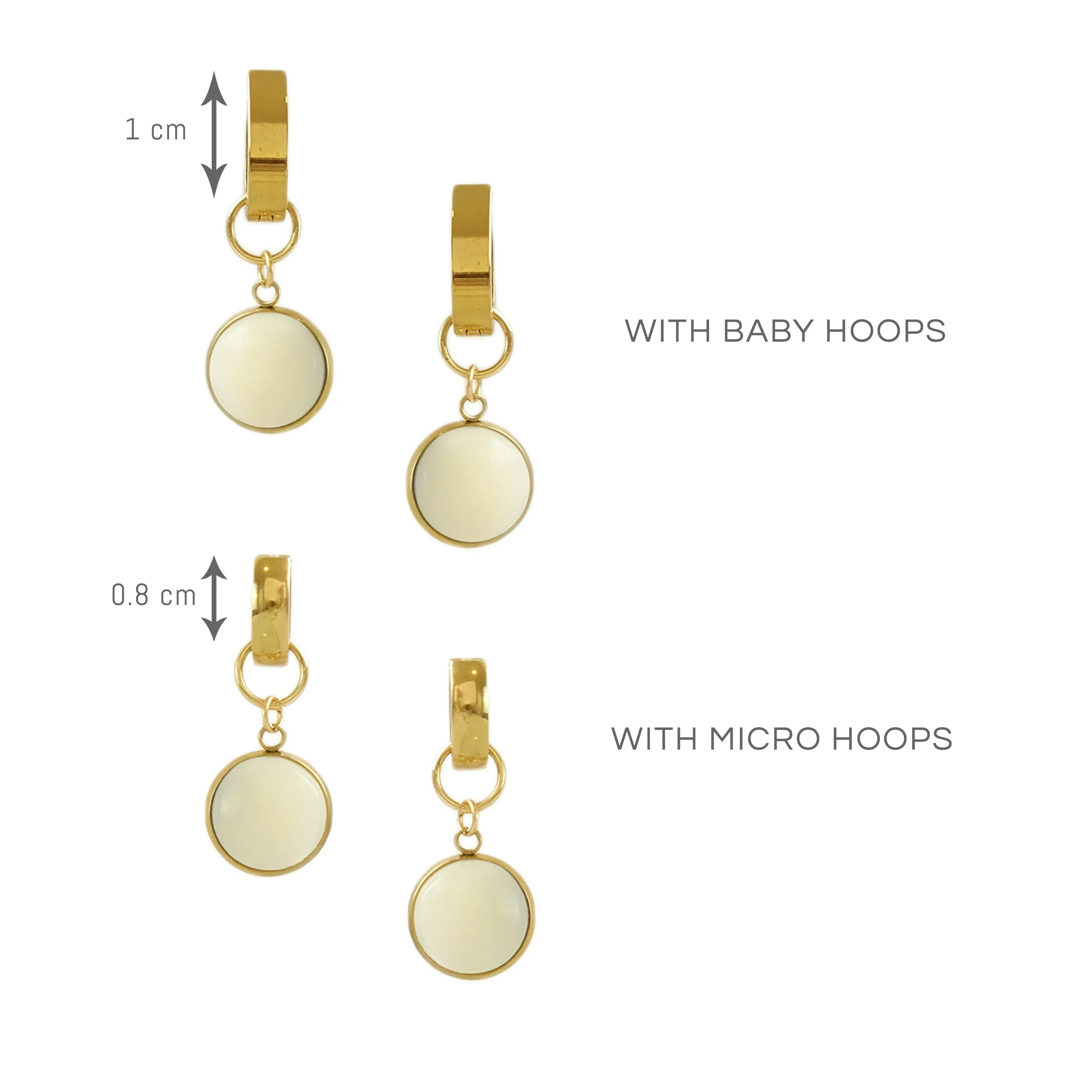 Bouton Charms in Mother of Pearl