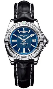 Breitling - Galactic 32 Stainless Steel - Diamond Bezel - Croco Strap