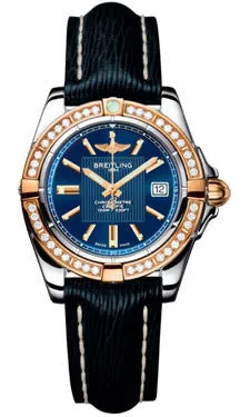 Breitling - Galactic 32 Steel-Rose Gold - Diamond Bezel - Sahara Strap