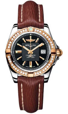 Breitling - Galactic 32 Steel-Rose Gold - Diamond Bezel - Sahara Strap