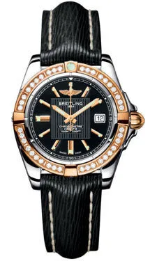 Breitling - Galactic 32 Steel-Rose Gold - Diamond Bezel - Sahara Strap