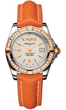 Breitling - Galactic 32 Steel-Rose Gold - Diamond Bezel - Sahara Strap