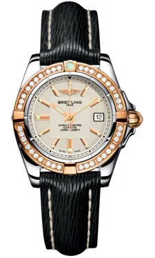Breitling - Galactic 32 Steel-Rose Gold - Diamond Bezel - Sahara Strap